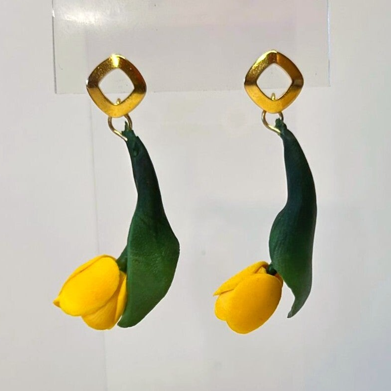 When tulips bloom oorbellen – Sunshine tulip drop