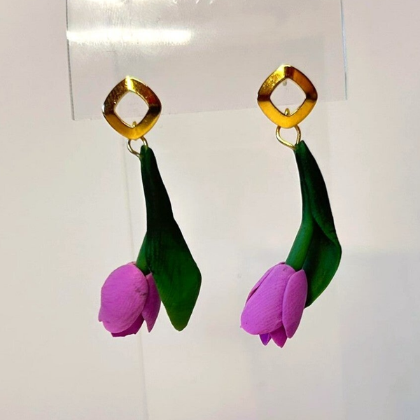 When tulips bloom oorbellen – Orchid tulip drop