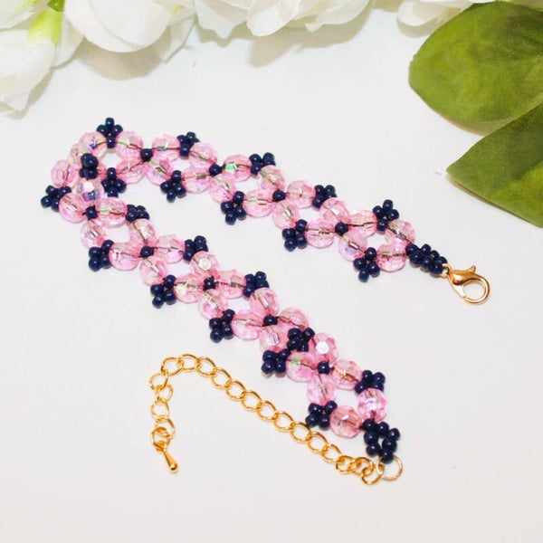 Mystic haze glaskralen armband