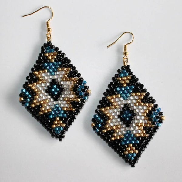 Raya marina beaded oorbellen