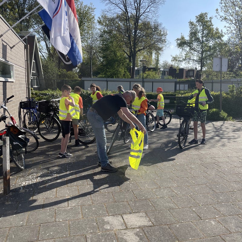 aankomst op het terrein