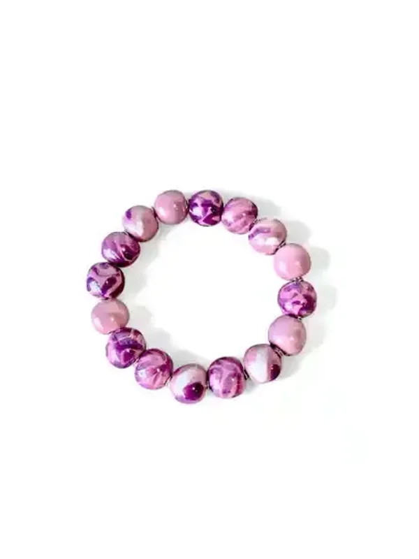 Kazuri armband Violet Ice