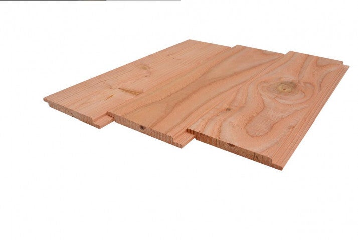 Sponning plank 1,8x19 Douglas 9x20mm gedroogd-geschaafd, zichtzijde fijnbezaagd (diverse lengtes)