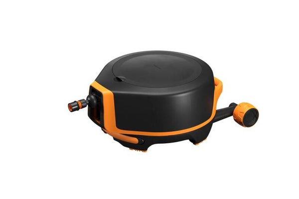 FISKARS Automatische slanghaspel XL met wielen, inclusief 20 meter slang