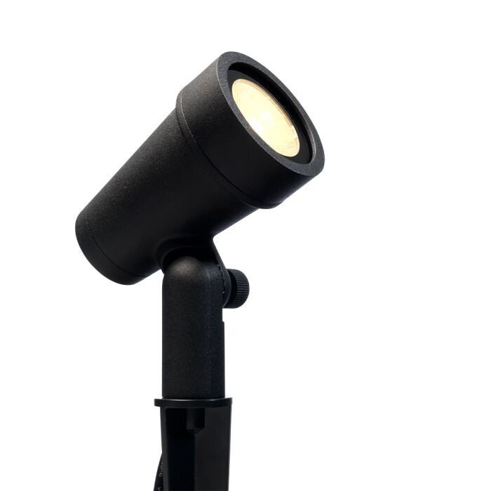 Nisa | prikspot | rechte kap zwart | warmwit | dimbaar | OutdoorPro+ | 12 volt