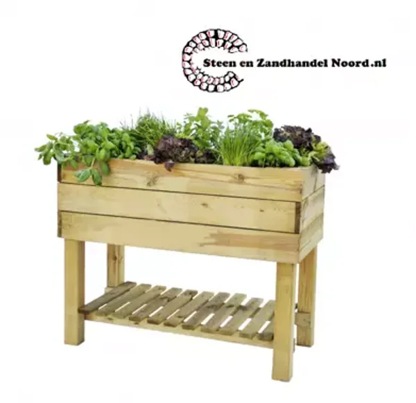 Minigarden robuust grenen 80 x 100 x 50 cm (HxBxD), groen geïmpregneerd.