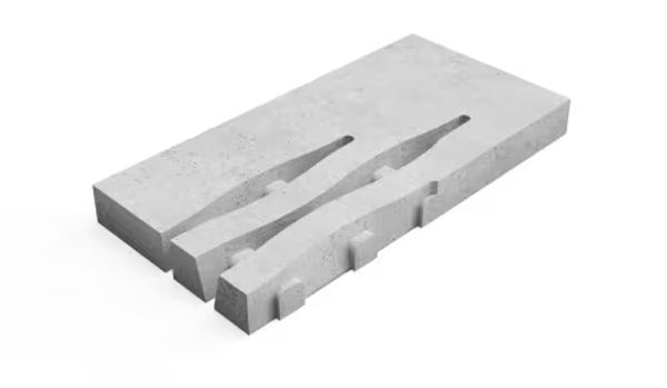 Deer Concrete Grid Beach Corner L 125x62,5x12