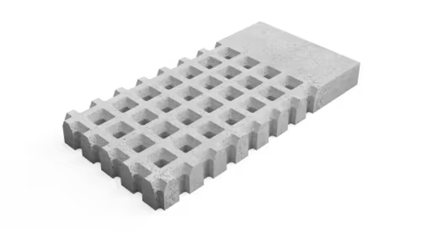 Deer Concrete Grid Brutal Border With 125x62,5x12