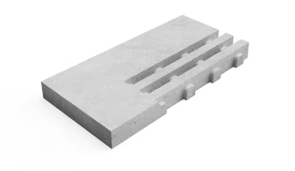 Deer Concrete Grid Straight Corner L 125x62,5x12