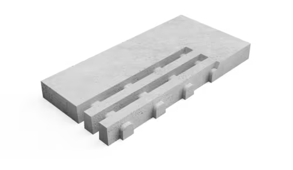 Deer Concrete Grid Straight Corner R 125x62,5x12