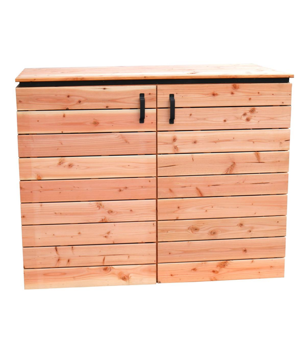 Douglas containerkast dubbel op zwart frame 118 x 151 x 85 cm, onbehandeld