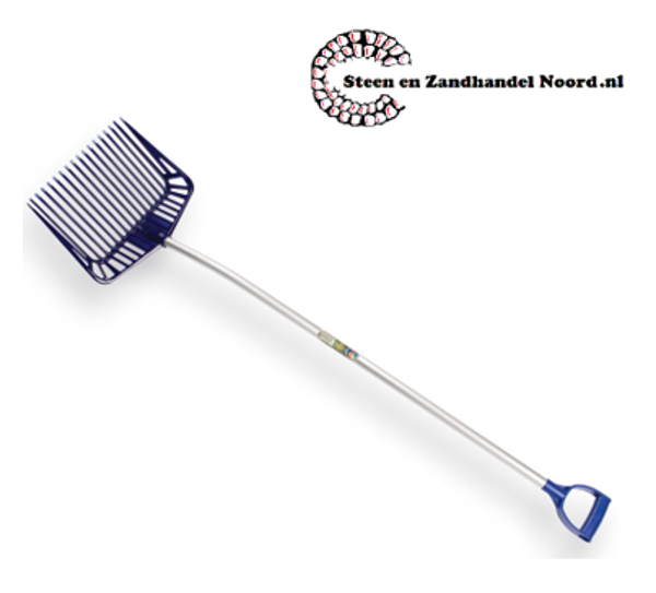 Allesruimer blauw ATLAS, 18 t, 33 cm breed met alum.steel en D-greep.