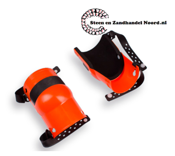 Kniebeschermer NIERHAUS, type 20c, zwarte antislip met scharnier