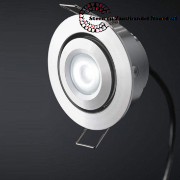 Cree LED veranda inbouwspot Toledo los | witlicht | kantelbaar | 3 watt
