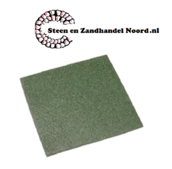 Rubbertegel Groen met pen gat verbinding (diverse afmetingen)