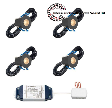Cree LED inbouwspot Valencia zwart bas | warmwit | set van 4, 6, 8, 10 of 12 stuks