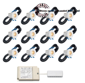 Cree LED veranda inbouwspot Valencia io | warmwit | set van 6, 8, 10 of 12 stuks