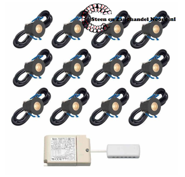 Cree LED veranda inbouwspot Valencia zwart io | warmwit | set van 6, 8, 10 of 12 stuks