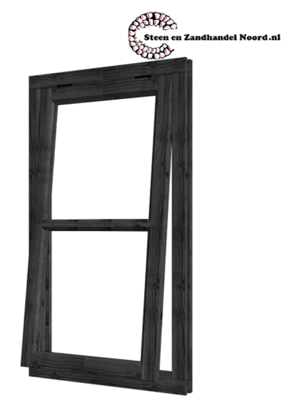 Steel Look uitzetraam - raam:674x1296mm+kozijn:808x1430mm