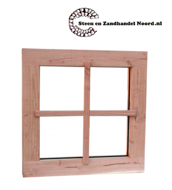 Douglas vast raam Prestige met dubbelglas, 66,4 x 66,4 cm, onbehandeld.