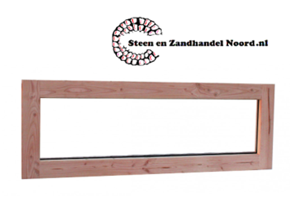 Douglas vast raam (zijlicht) Prestige met dubbelglas, 138,4 x 48,4 cm, onbehandeld.