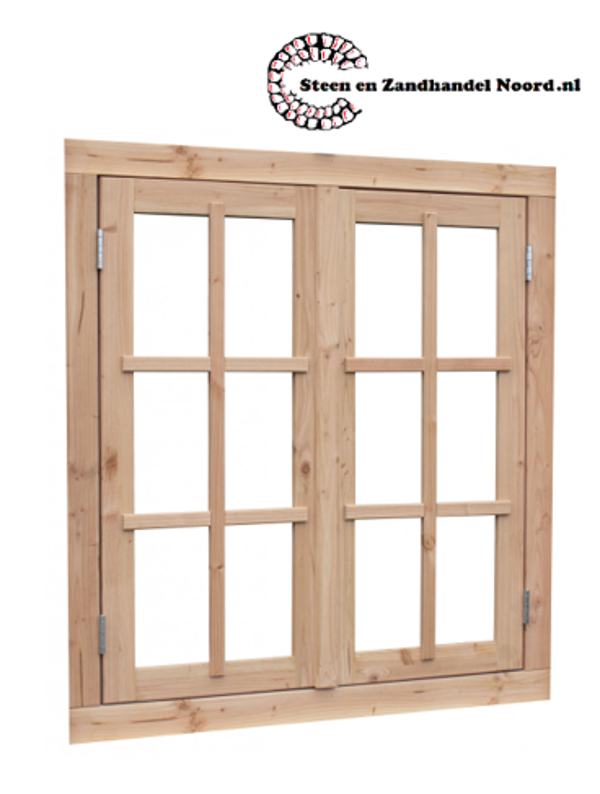 Douglas dubbel uitzetraam Prestige met dubbelglas, 112 x 120,5 cm, onbehandeld