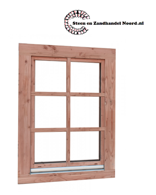 Douglas draai-kiepraam Prestige met dubbelglas, 84,4 x 120,4 cm, onbehandeld