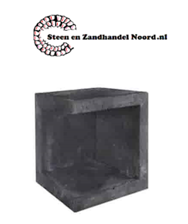 U-Hoekelement Zwart 40x40x50