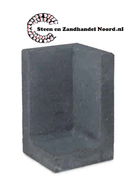 L-hoekelement Zwart (diverse afmetingen)