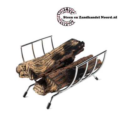 Keramisch houtblok inbouwbrander