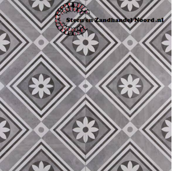 GeoCeramica Concreet Flower 60x60x4