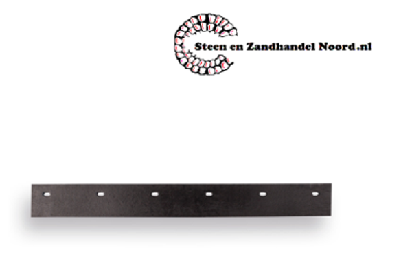 Rubber voor mestschuiver gebogen 58 cm Verzinkt