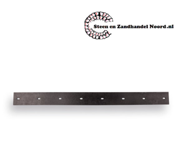 Rubber voor mestschuiver gebogen 75 cm Verzinkt