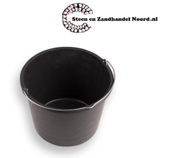 Bouwemmer ZWART GRIPLINE 20 liter met hengsel