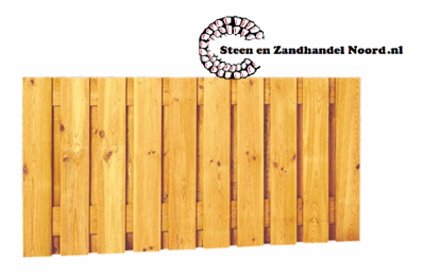 Grenen geschaafd plankenscherm 21-planks