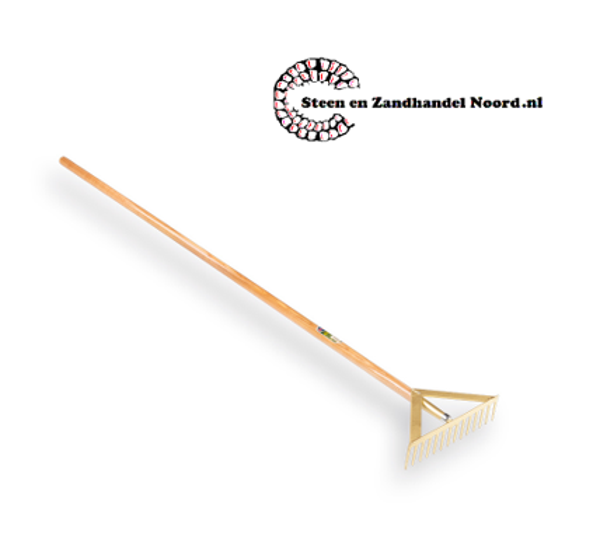 Asfalthark OFFNER met 14 tanden, versterkt, 35 cm breed met essen steel 170 x 3,4cm. recht