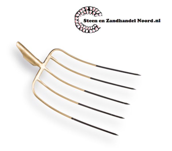 Bladvork OFFNER 5 tands met veerdul, 45 cm lange tanden, breedte 35 cm.