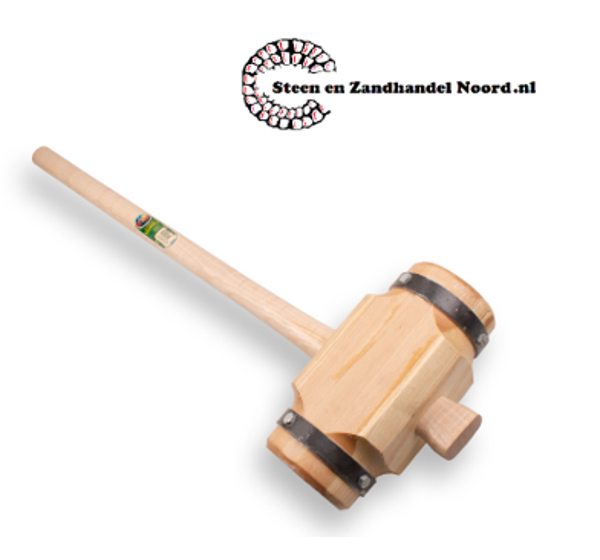 Houten ronde sleg ATLAS, gelamineerd Essenhout, stalen ringen, met ovale ATLAS steel 100 cm