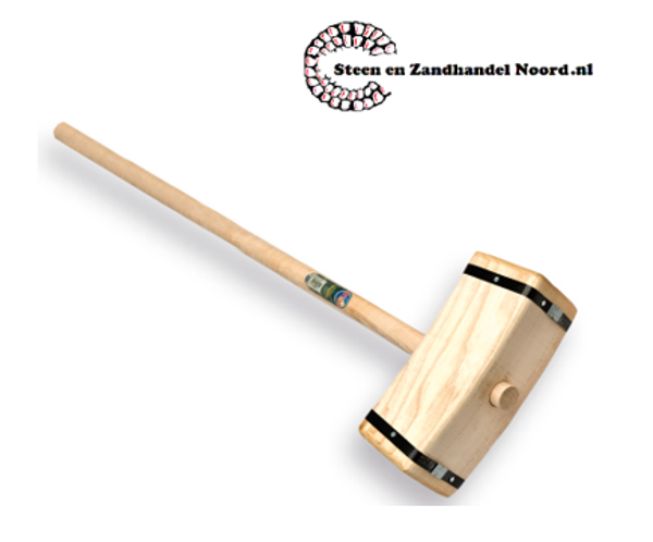 Houten sleg ATLAS recht, met ronde ATLAS steel 100 cm