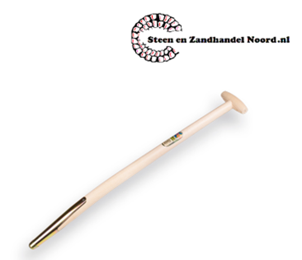 Rieksteel ATLAS 85 cm. gebogen met veerbus, geboord