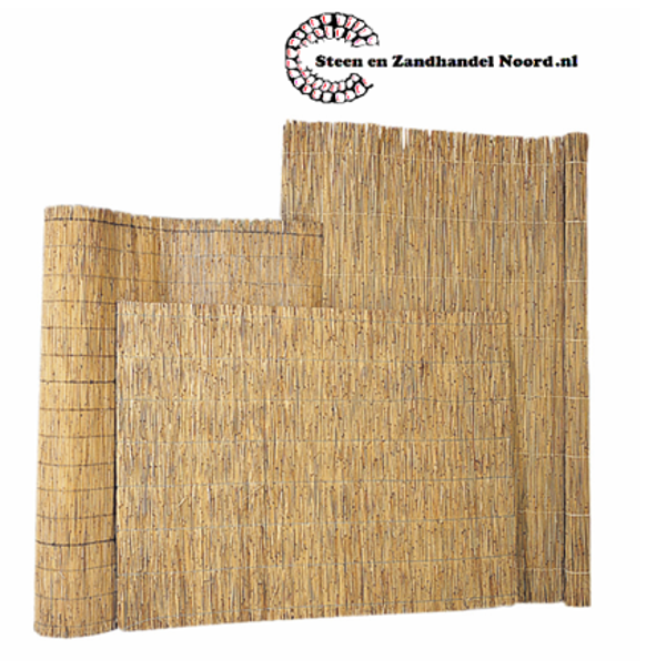 Rietplaat 2 cm dik met staaldraad gevlochten, 200 x 200 cm.