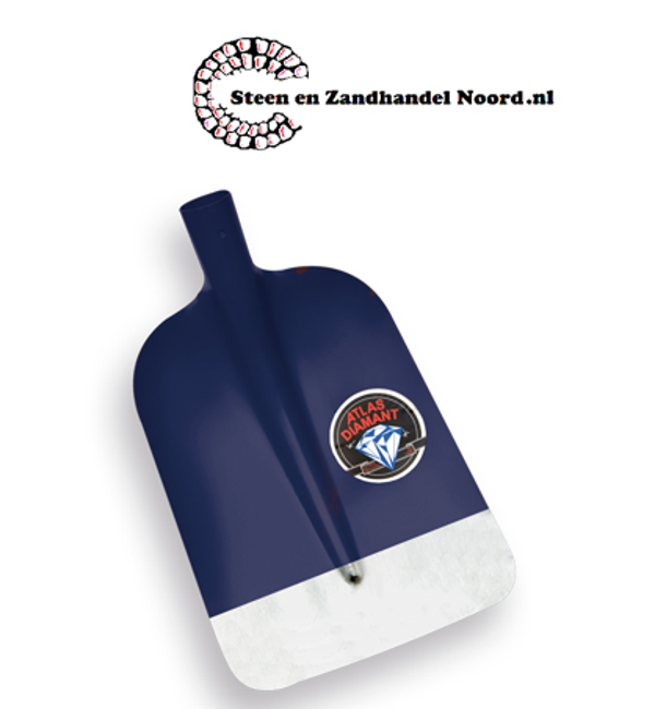 Betonschop Atlas Diamant 1/2 nr.0, gehard, blauw gelakt en ronde hoeken