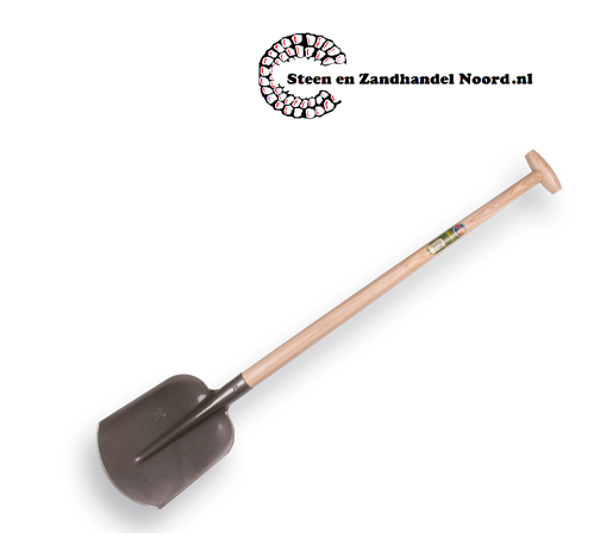 Steekbats ATLAS 1/4 00, grijs gelakt met Atlas schopsteel 110 cm. gebogen