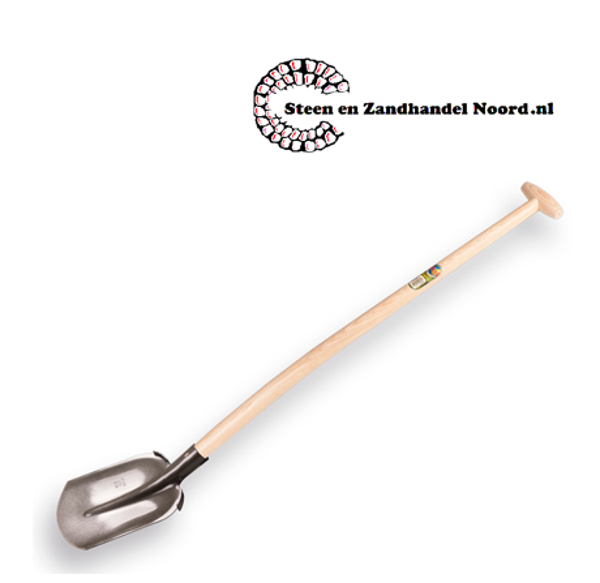 Steekbats 1/4 000 grijs gelakt met OPSTAP (780712) en ATLAS schopsteel 110 cm. gebogen