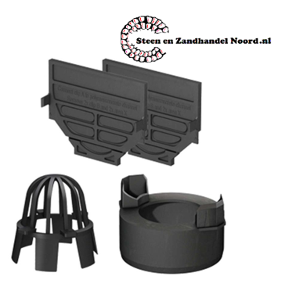 Hexaline eindplaten set+onderuitloop+bladkorf (2.0)