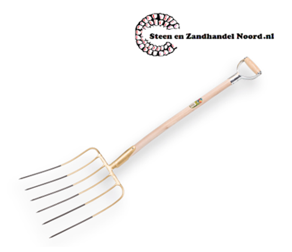 Silovork OFFNER 6 tanden, lengte tanden 43cm, met veerdul recht en YD steel 95 cm gebogen