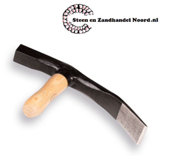 Straathamer met houten steel, bekbreedte 50 mm