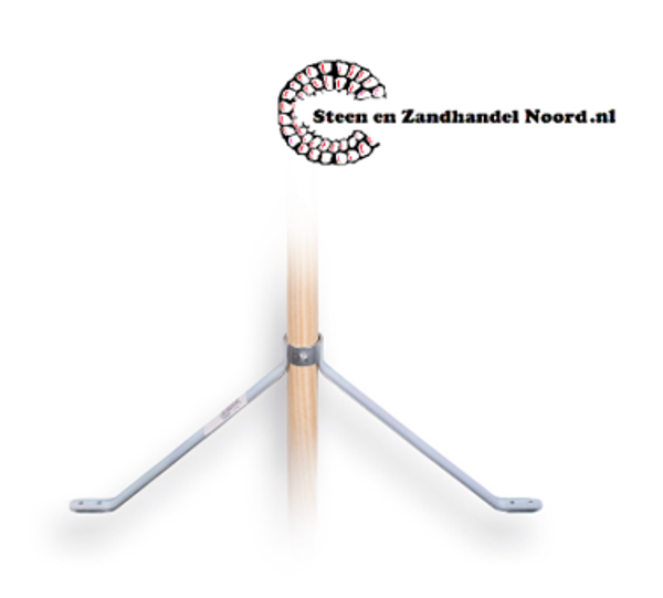 Stokhouder SOLIDE 45 cm breed, 19 cm hoog voor steel 28 mm