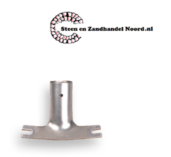 Stokhouder SOLIDE verzinkt, extra zware uitvoering voor stelen 28 mm