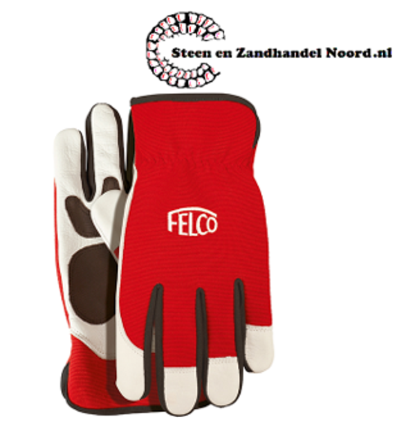 Handschoen FELCO 702 maat L, rundleder met spandex rugzijde